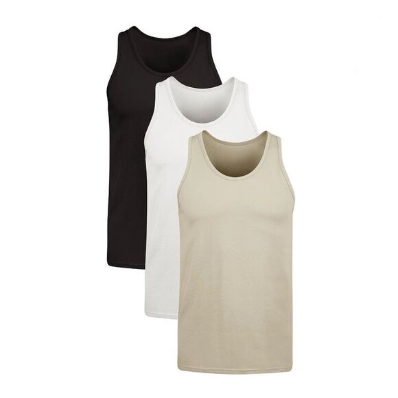 Hanes Moisture-Wicking Stretch Cotton Tank Tops 2,  3-Packs Size S - Picture 3 of 7